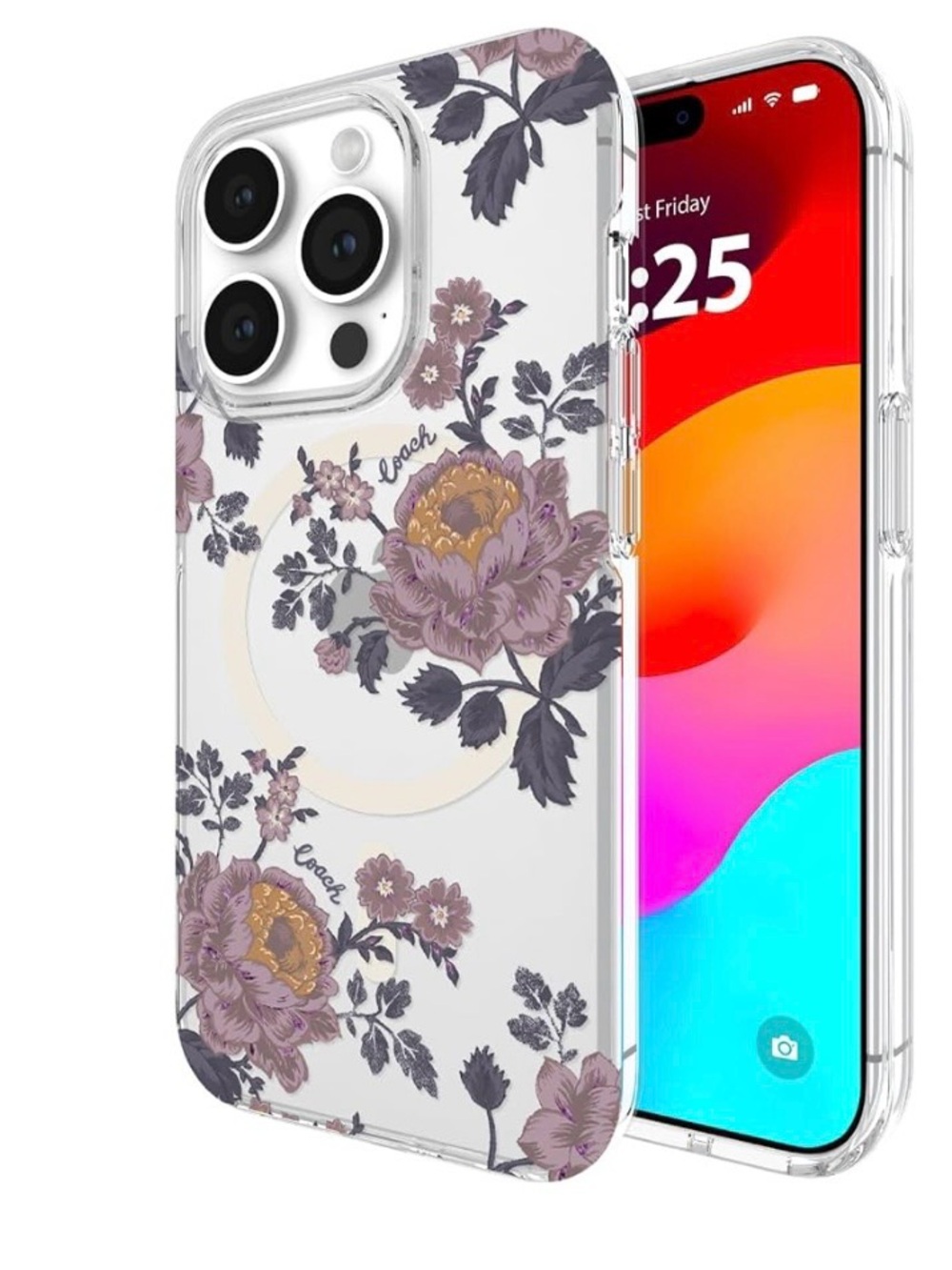 Coach iPhone 15 Pro Case, Compatible with MagSafe - Moody Floral